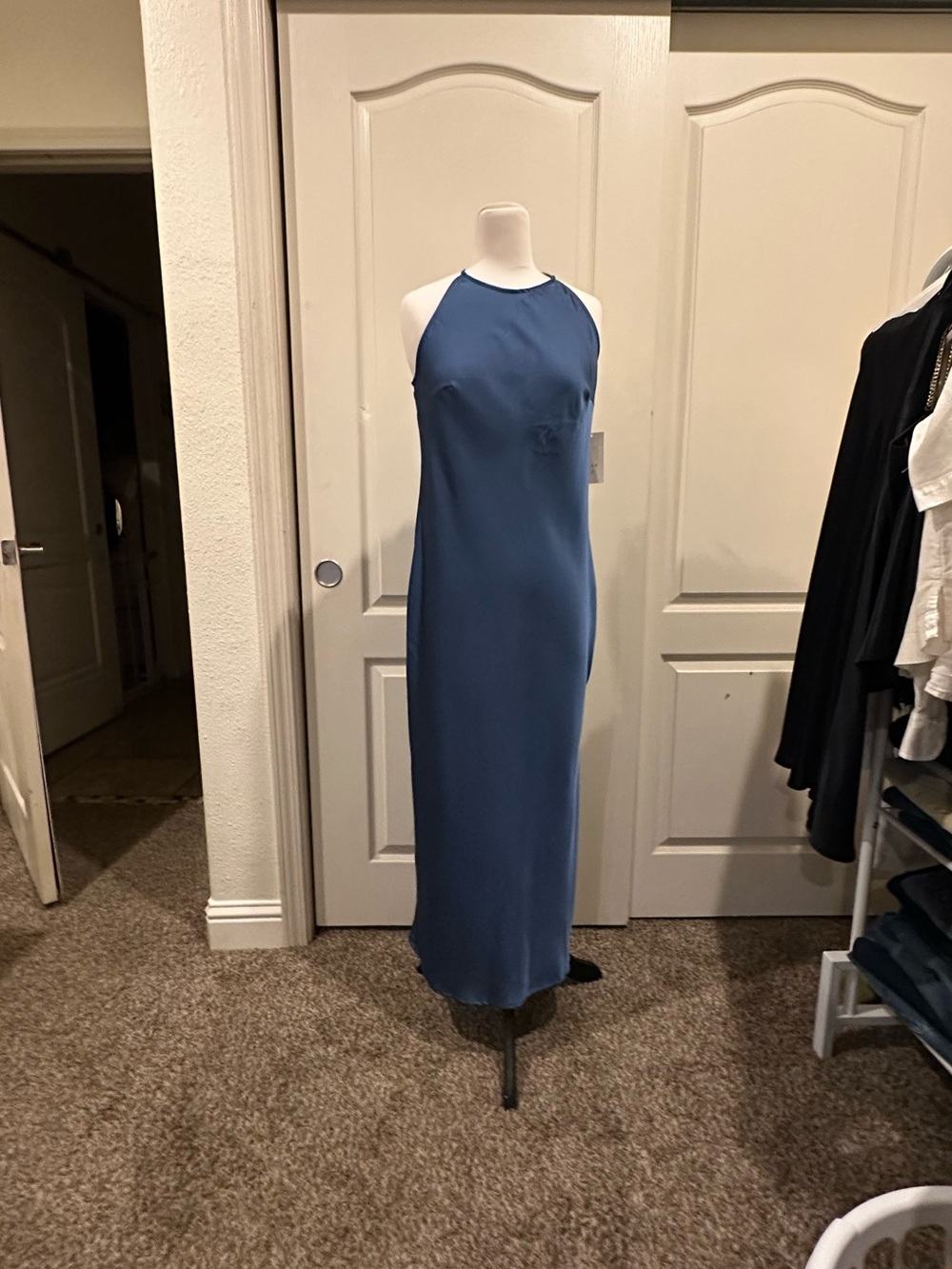 a new day Slate Blue Halter Maxi Dress